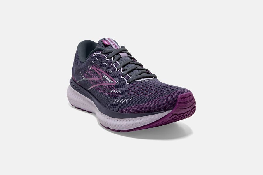 Brooks Glycerin 19 Road Running Shoes - Womens - Black/Purple - VQ3504268